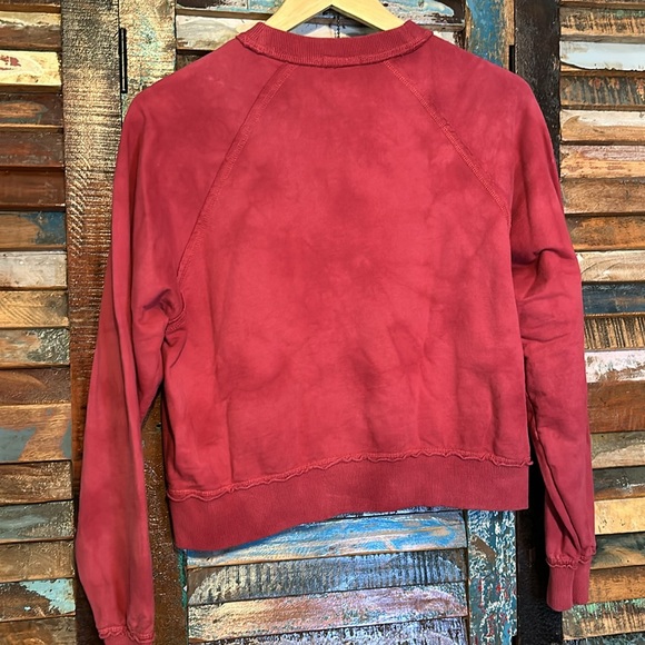 Seawash Sierra Crop Southern Marsh Maroon Sweatshirt - Picture 5 of 6